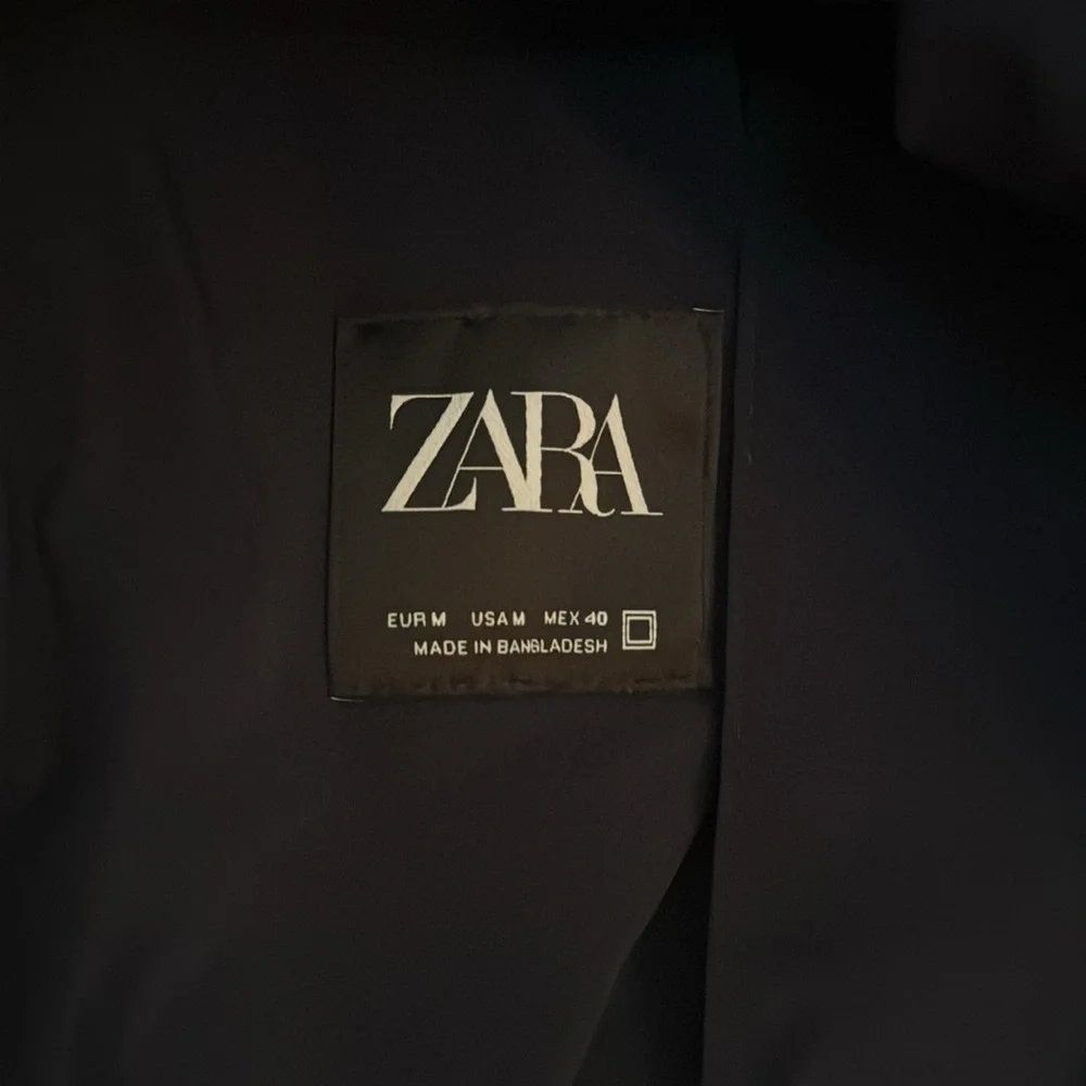 Classic Dark Navy Zara Zip-Up Jacket Wind Breaker - Picture 10 of 10
